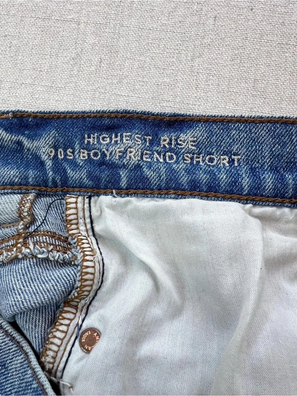Women’s Distressed High-Rise Ripped Distressed Comfy Boho Indie Denim Shorts - 2 - Picture 5 of 9